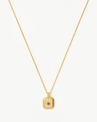 Star Ridge Birthstone Pendant Necklace | 18k Gold Vermeil/Amethyst Necklaces Missoma 