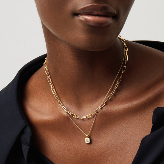 Star Ridge & Paperclip Chain Necklace Set | 18k Gold Vermeil Cubic Zirconia Necklaces Missoma 