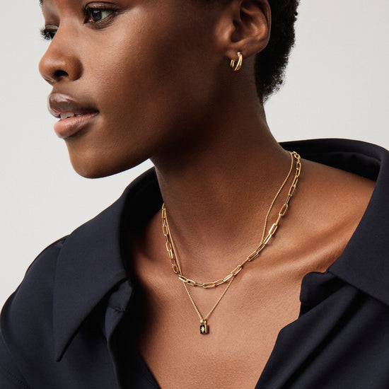 Star Ridge & Paperclip Chain Necklace Set | 18k Gold Vermeil Cubic Zirconia Necklaces Missoma 