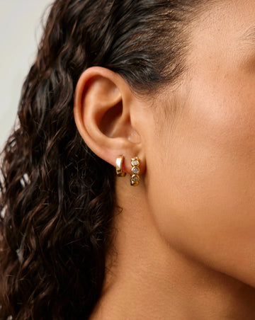Tennis & Chubby Hoop Earring Set | 18k Gold Vermeil Layering Sets Missoma 