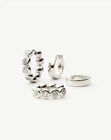 Tennis & Chubby Hoop Earring Set | Sterling Silver Earrings Missoma 