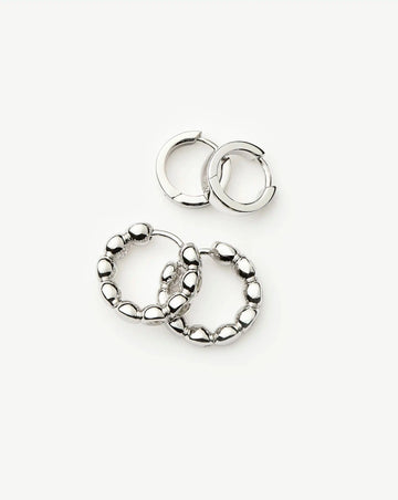 Tennis & Chubby Hoop Earring Set | Sterling Silver Earrings Missoma 