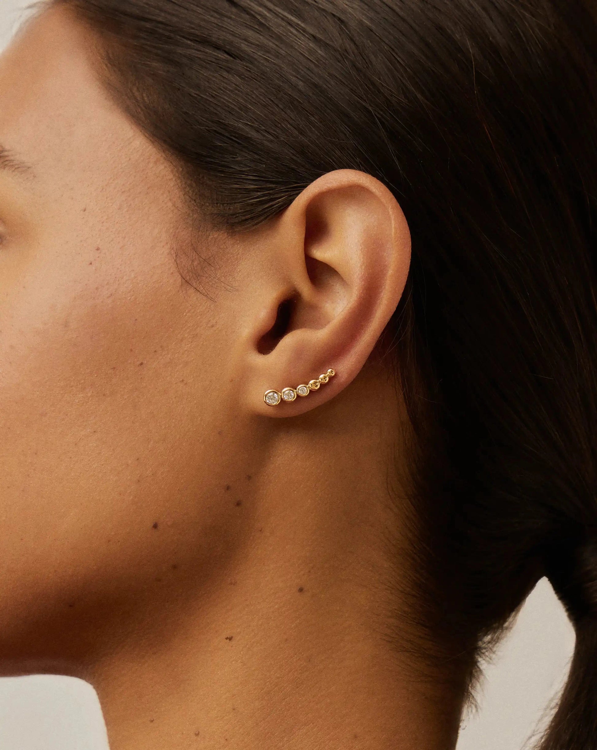 Tennis Climber Earrings | 18k Gold Vermeil/Cubic Zirconia Earrings Missoma 