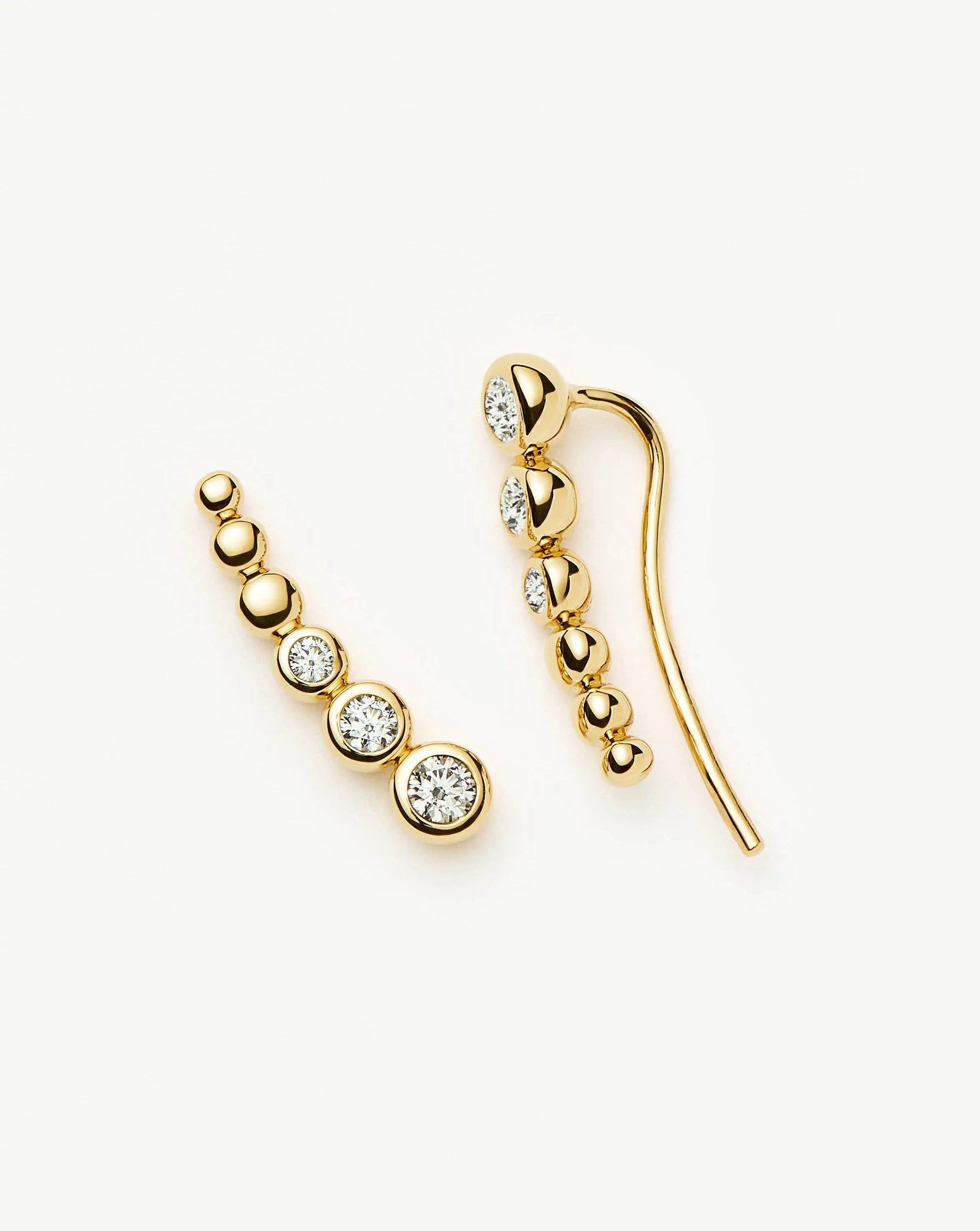 Tennis Climber Earrings | 18k Gold Vermeil/Cubic Zirconia Earrings Missoma 