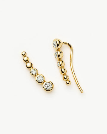 Tennis Climber Earrings | 18k Gold Vermeil/Cubic Zirconia Earrings Missoma 