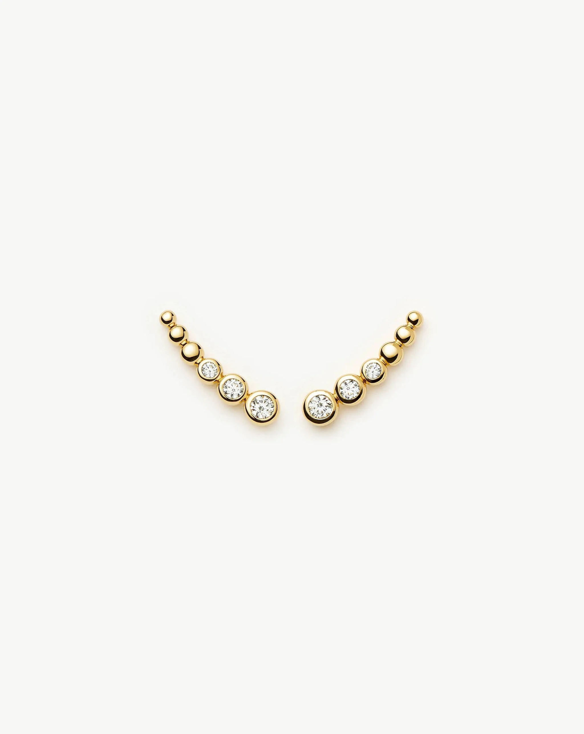 Tennis Climber Earrings | 18k Gold Vermeil/Cubic Zirconia Earrings Missoma 
