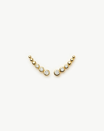 Tennis Climber Earrings | 18k Gold Vermeil/Cubic Zirconia Earrings Missoma 