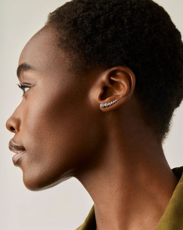 Tennis Climber Earrings | Sterling Silver/Cubic Zirconia Earrings Missoma 