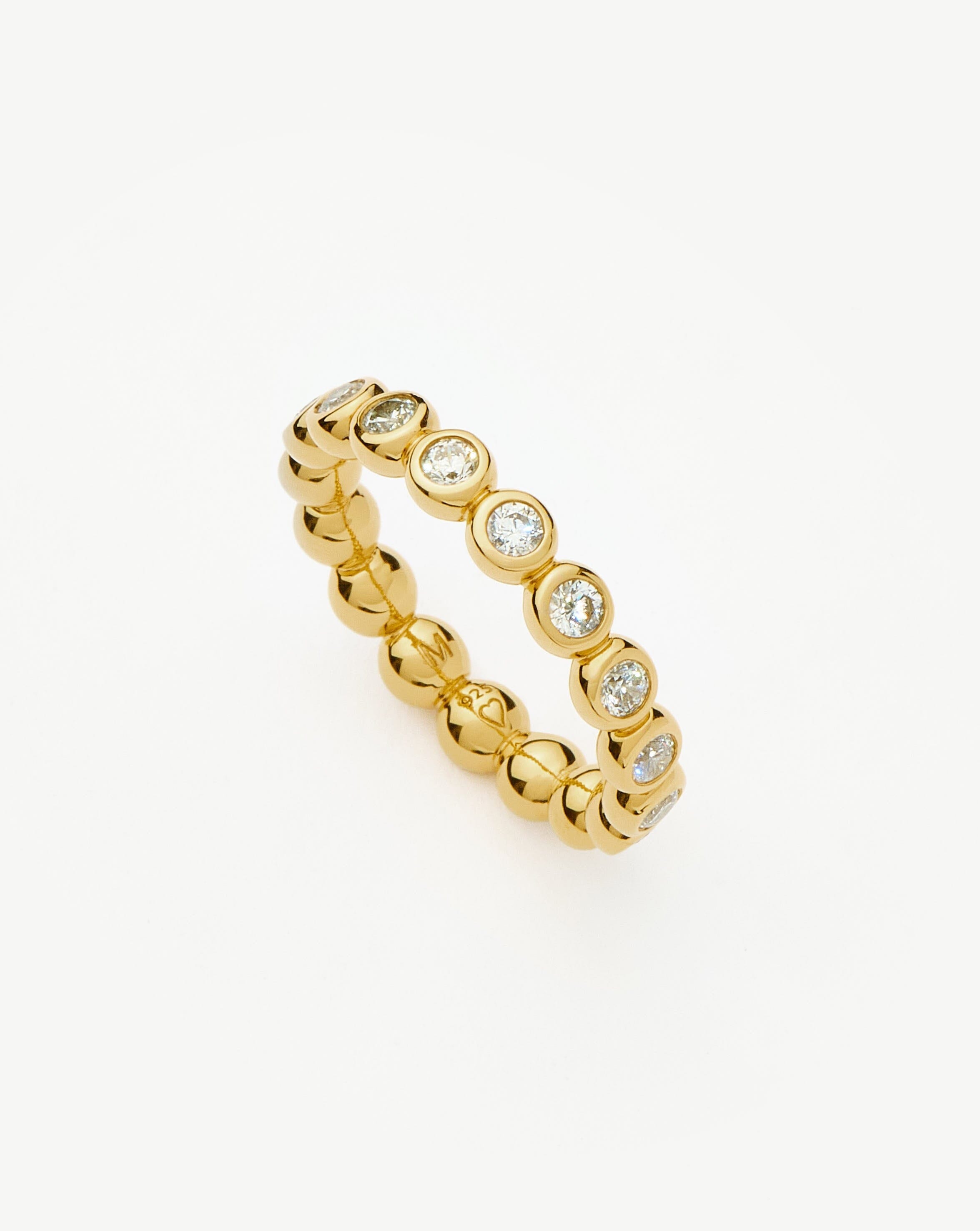 Tennis Eternity Stacking Ring | 18k Gold Vermeil Cubic Zirconia Rings Missoma 