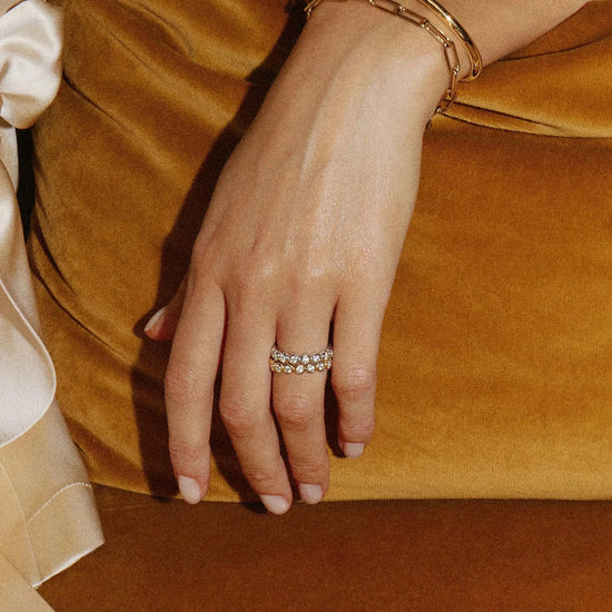 Tennis Eternity Stacking Ring | 18k Gold Vermeil/Cubic Zirconia Rings Missoma 