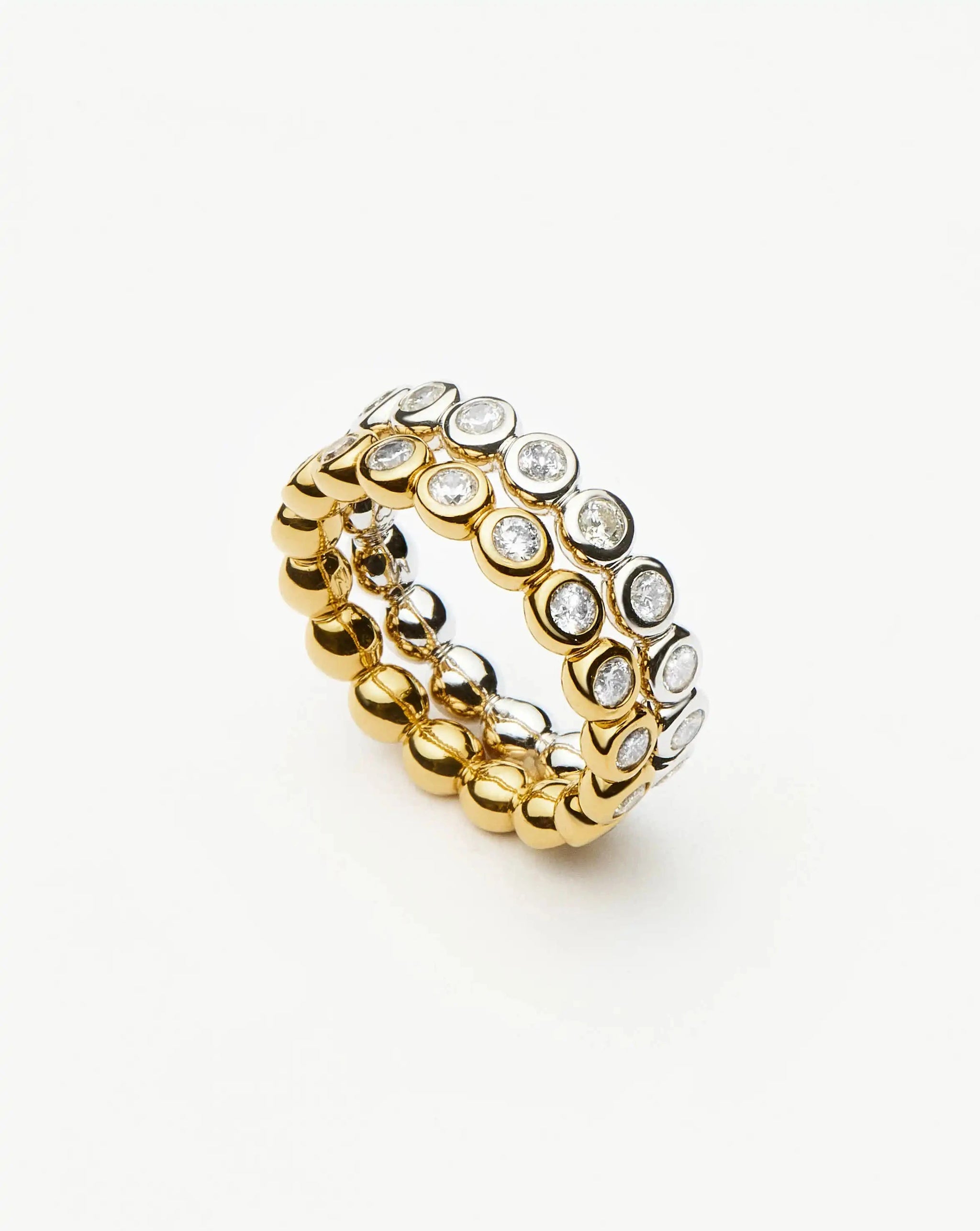 Tennis Eternity Stacking Ring Set | 18k Gold Vermeil/Sterling Silver/Cubic Zirconia Rings Missoma 
