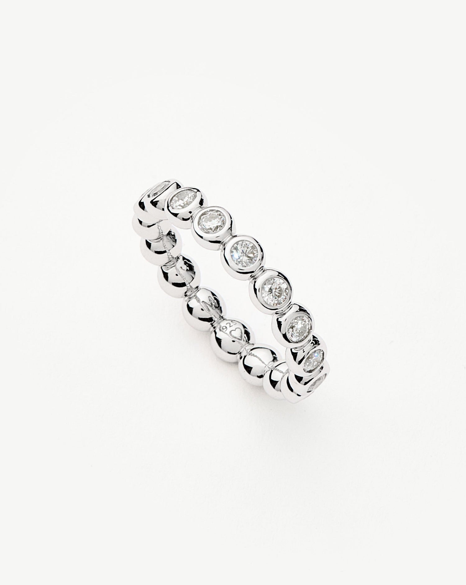 Tennis Eternity Stacking Ring | Sterling Silver/Cubic Zirconia Rings Missoma 