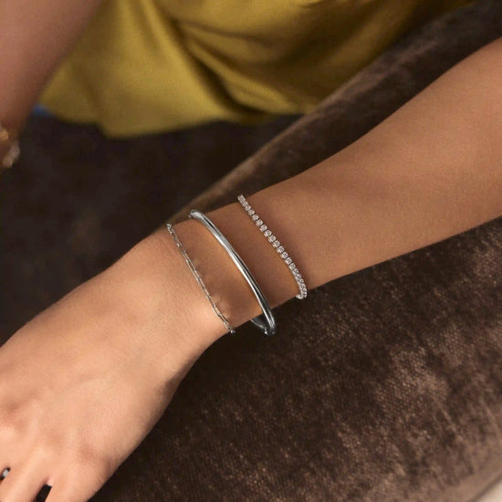 Tennis Everyday Bracelet | Platinum Plated/Cubic Zirconia Bracelets Missoma 