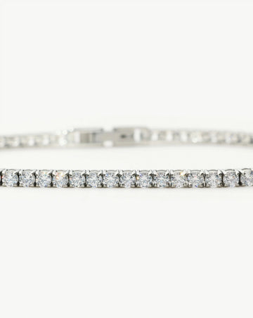Tennis Everyday Bracelet | Platinum Plated/Cubic Zirconia Bracelets Missoma 