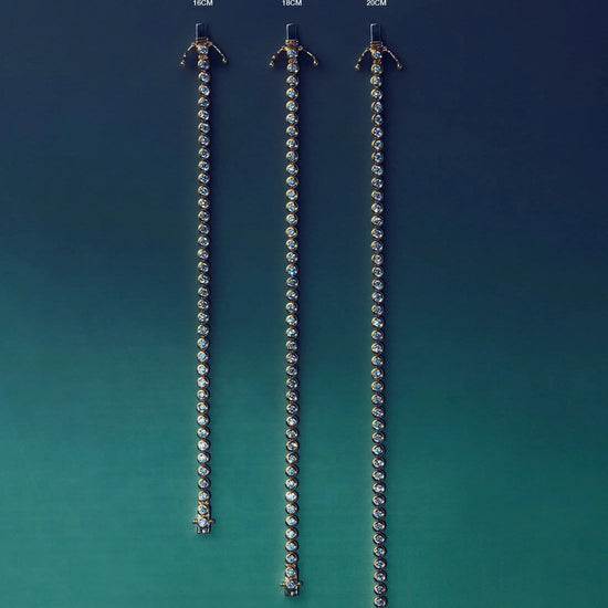 Tennis Round Bracelet | 18k Gold Vermeil/Emerald Green Nano-crystal Bracelets Missoma 