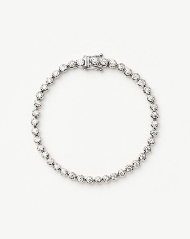 Tennis Round Bracelet | Silver Plated Cubic Zirconia