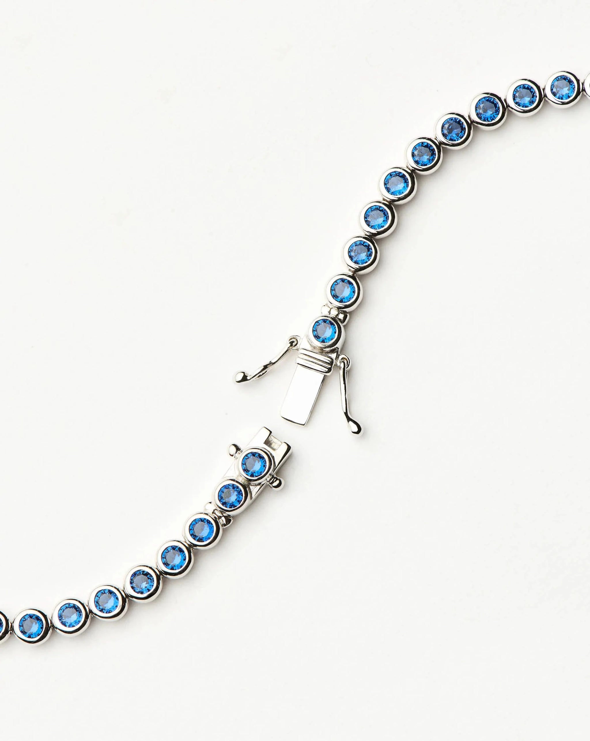 Tennis Round Bracelet | Sterling Silver/Sapphire Blue Nano-crystal Bracelets Missoma 