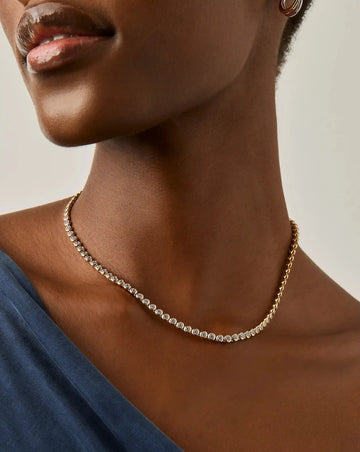 Tennis Round Necklace | 18k Gold Plated/Cubic Zirconia Necklaces Missoma 
