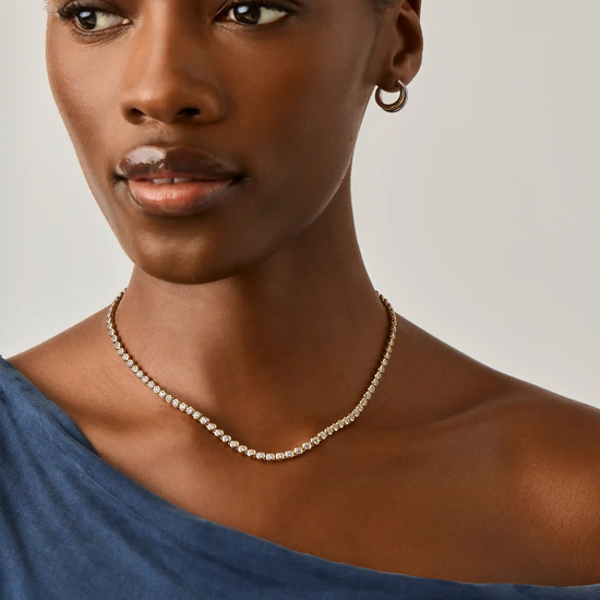 Tennis Round Necklace | 18k Gold Plated/Cubic Zirconia Necklaces Missoma 
