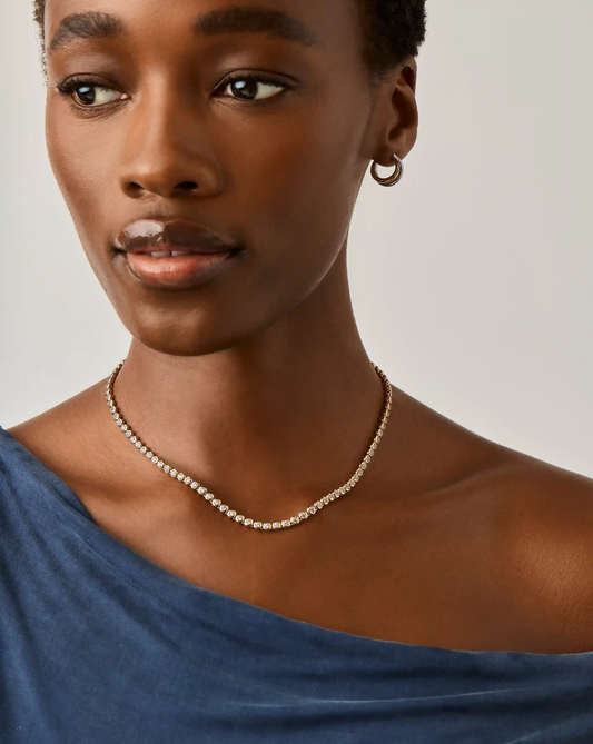 Tennis Round Necklace | 18k Gold Plated/Cubic Zirconia Necklaces Missoma 