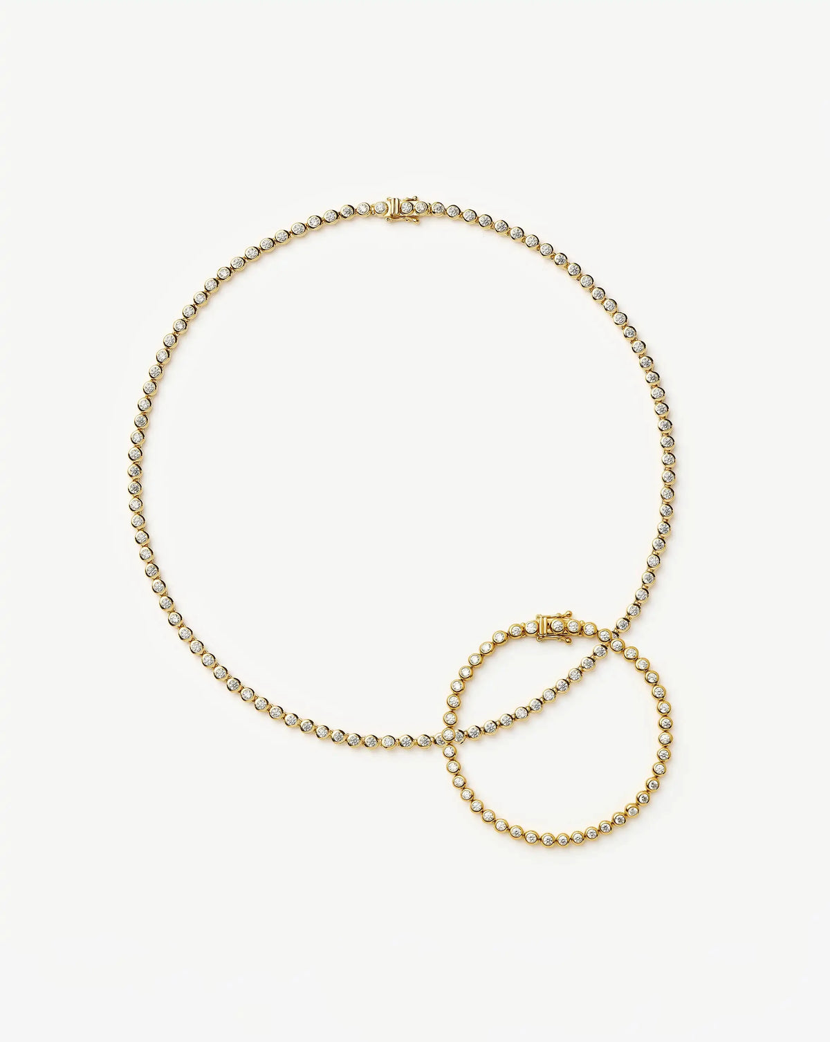 Tennis Round Necklace & Bracelet Set | 18k Gold Plated/18k Gold Vermeil/Cubic Zirconia Bracelets Missoma 