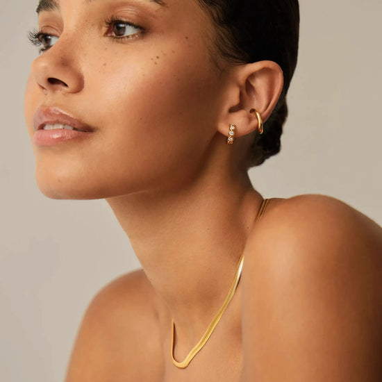 Tennis Small Hoop Earrings| 18k Gold Vermeil Cubic Zirconia Earrings Missoma 