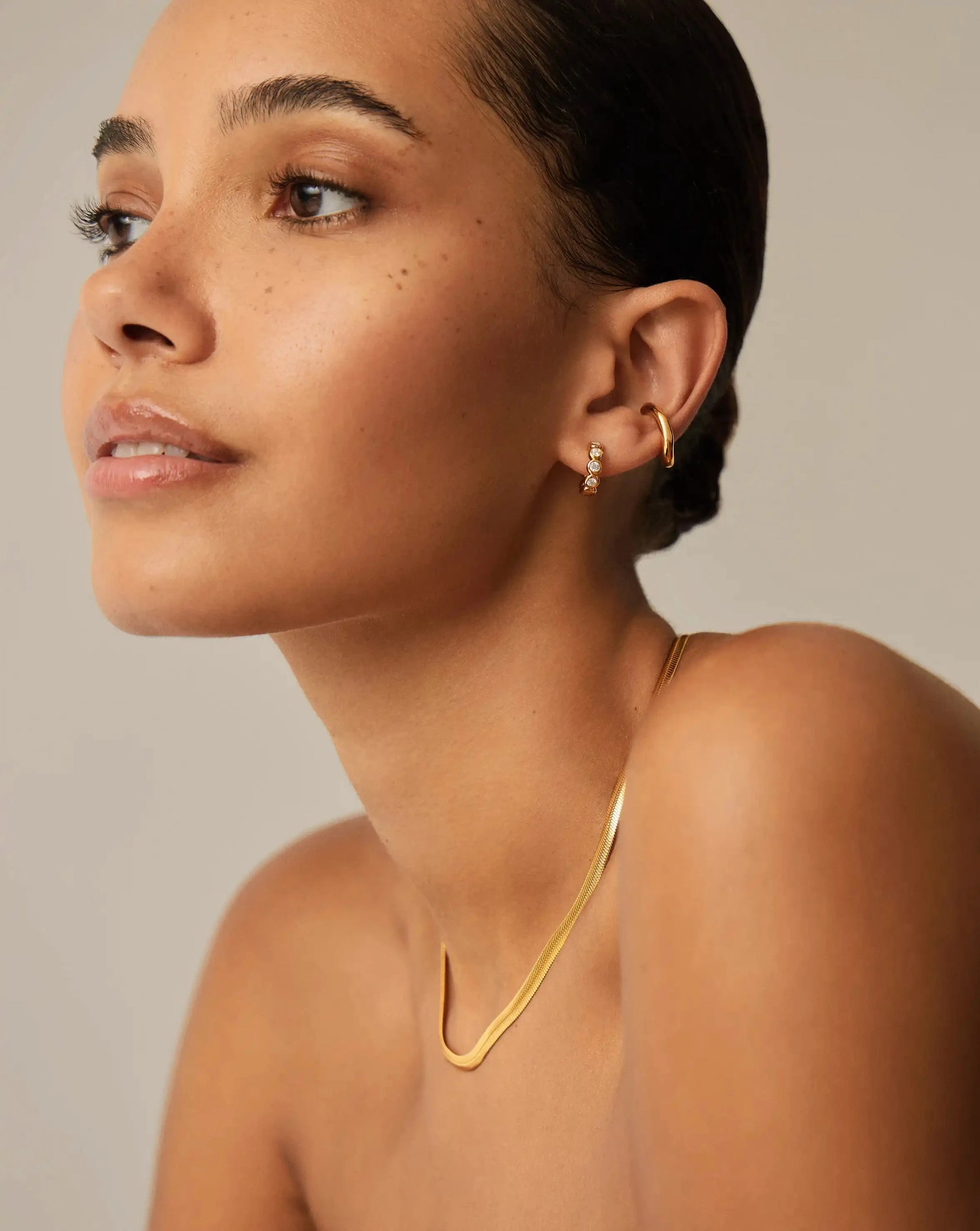 Tennis Small Hoop Earrings| 18k Gold Vermeil Cubic Zirconia Earrings Missoma 