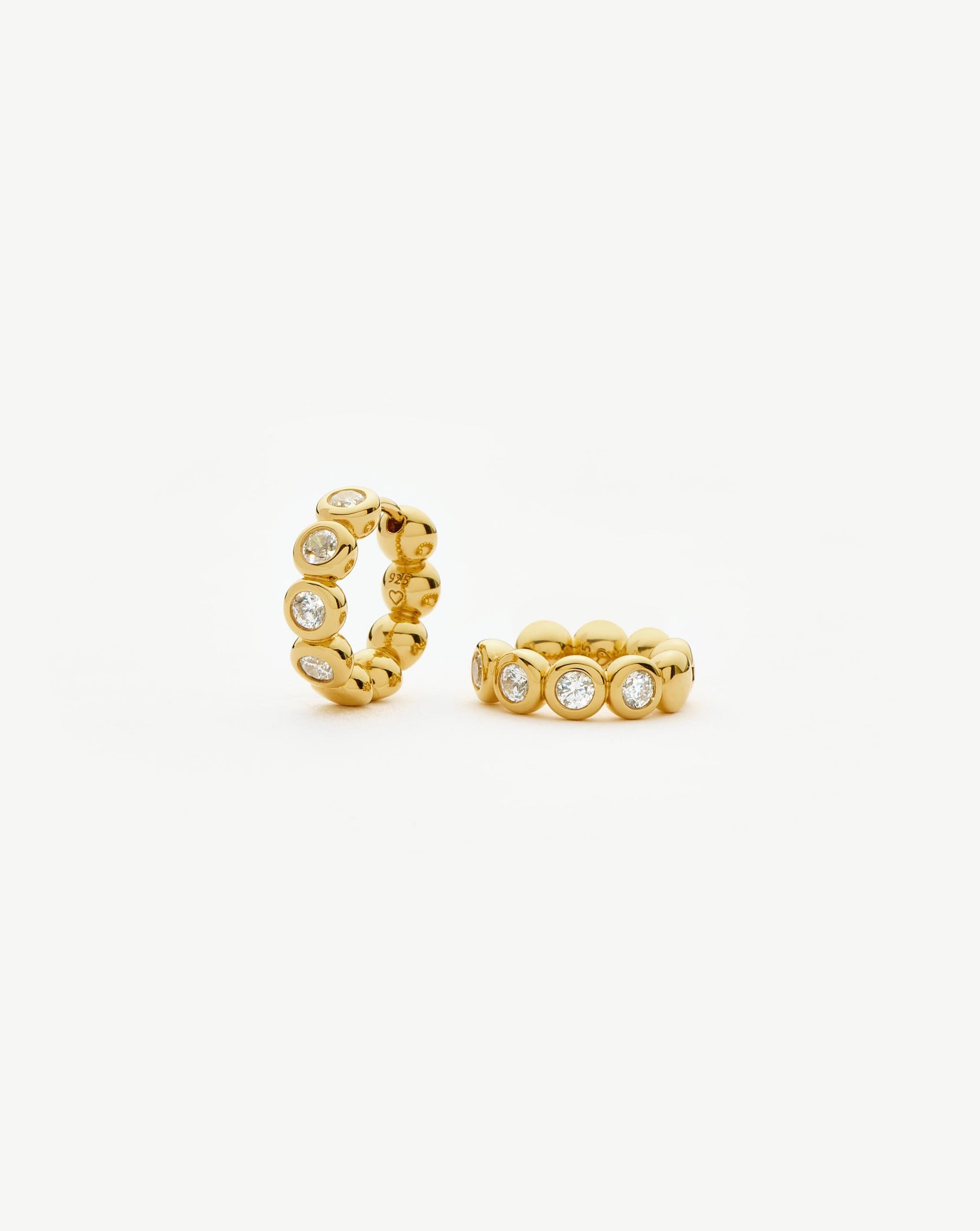 Tennis Small Hoop Earrings| 18k Gold Vermeil Cubic Zirconia Earrings Missoma 