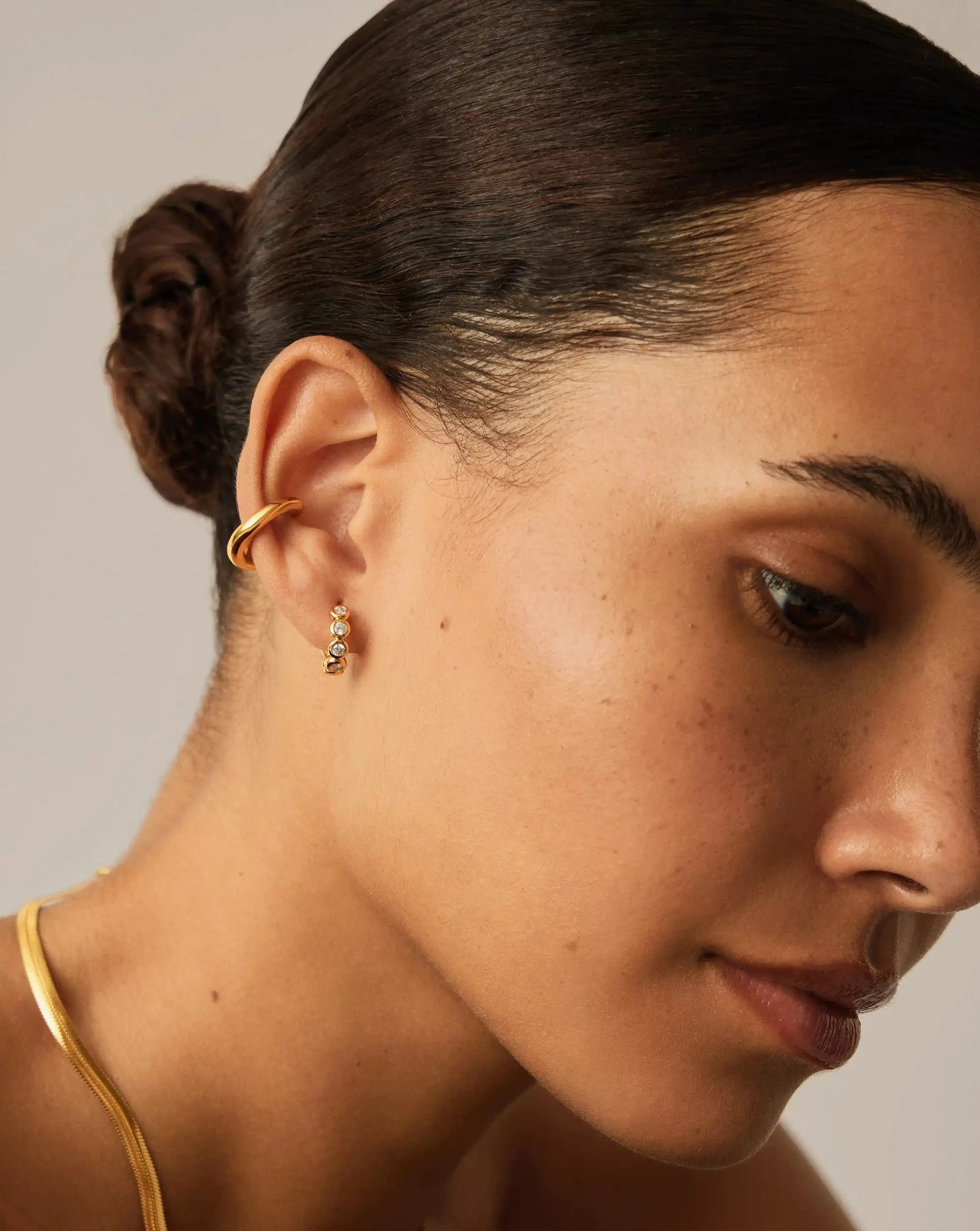 Tennis Small Hoop Earrings| 18k Gold Vermeil Cubic Zirconia Earrings Missoma 