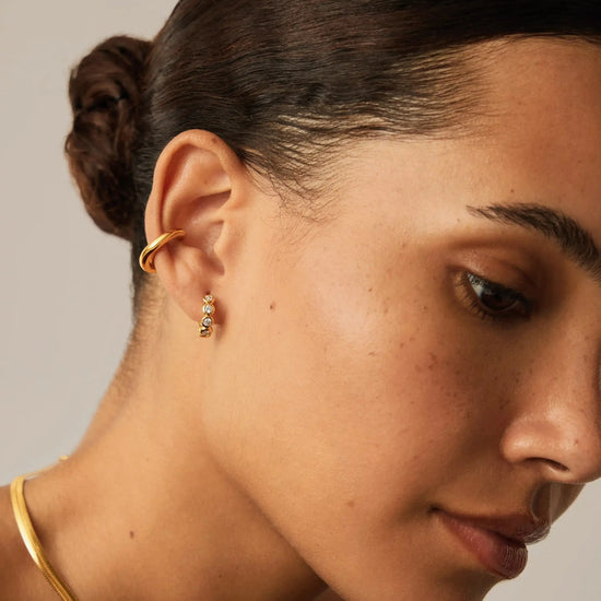 Tennis Small Hoop Earrings| 18k Gold Vermeil Cubic Zirconia Earrings Missoma 