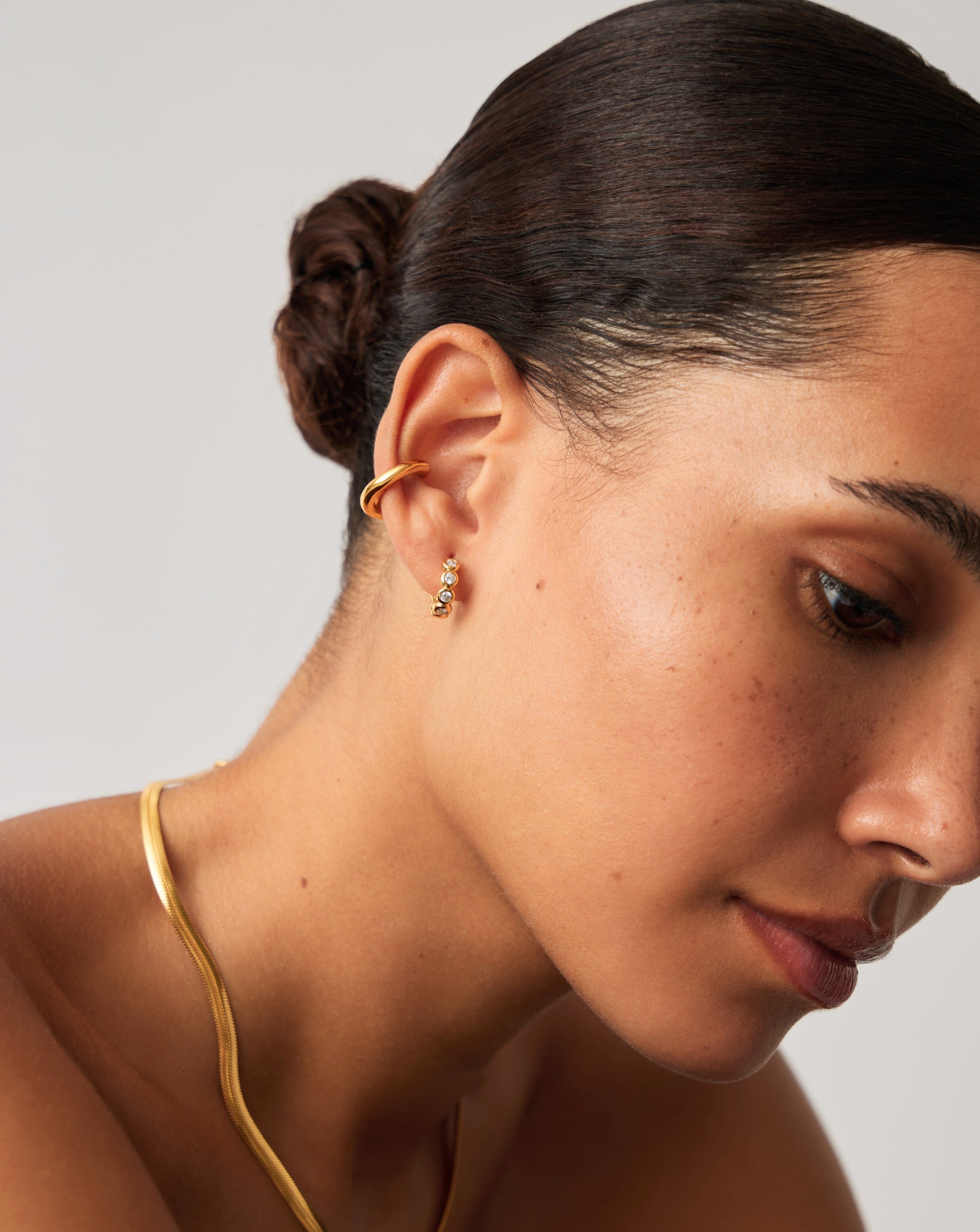 Tennis Small Hoop Earrings| 18k Gold Vermeil Cubic Zirconia Earrings Missoma 