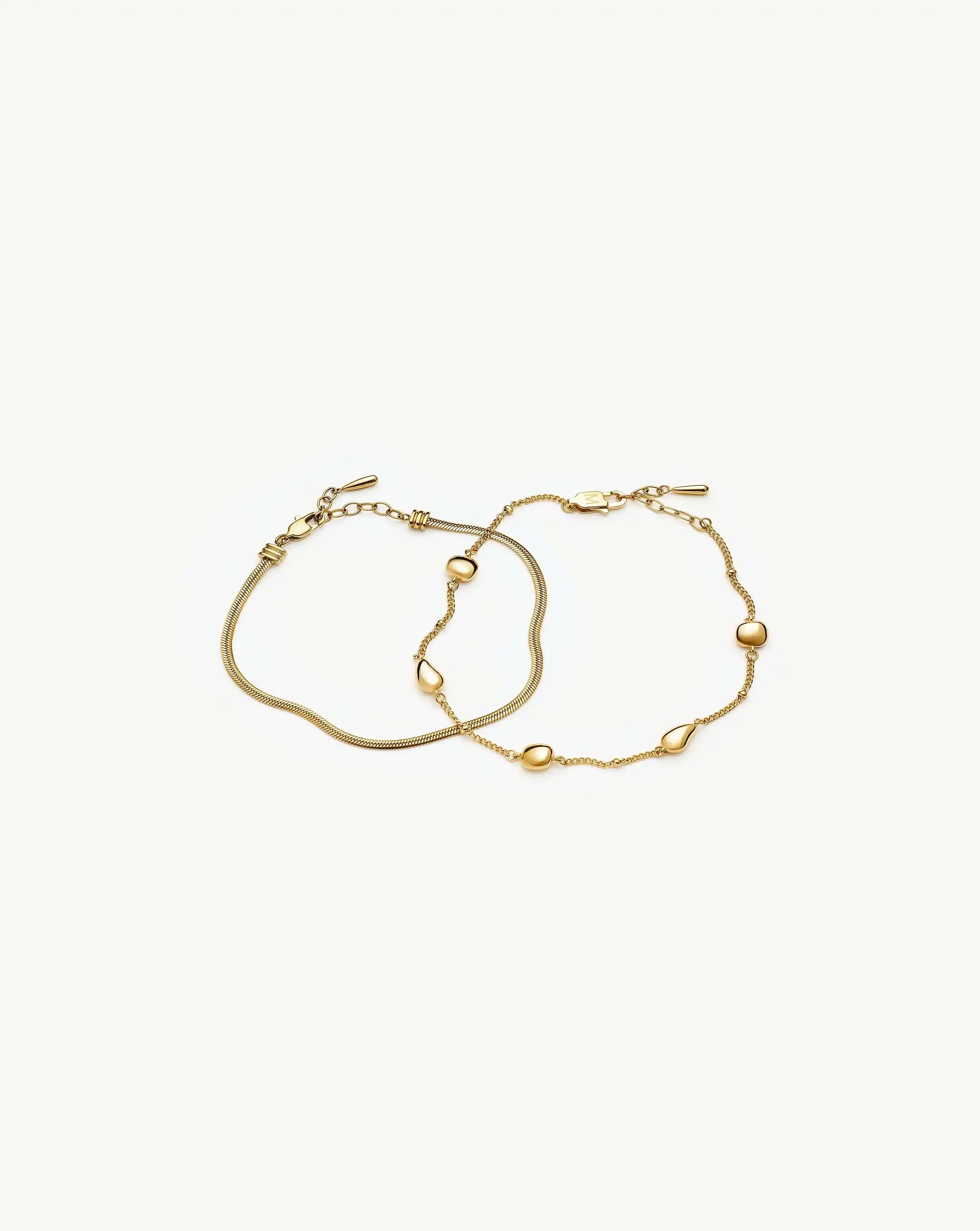 The Add Some Shine Bracelet Set | 18k Gold Plated Bracelet Sets Missoma 