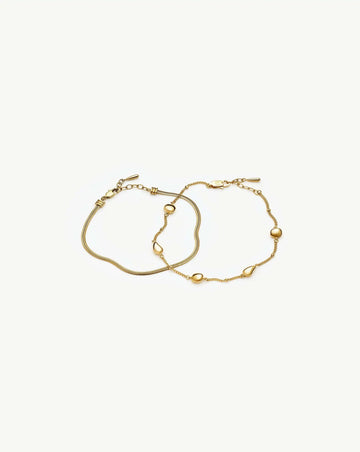 The Add Some Shine Bracelet Set | 18k Gold Plated Bracelet Sets Missoma 
