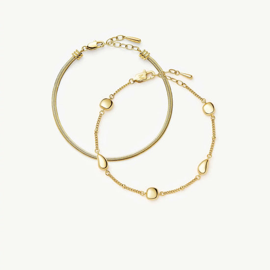 The Add Some Shine Bracelet Set | 18k Gold Plated Bracelet Sets Missoma 