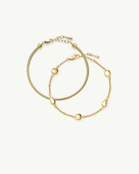 The Add Some Shine Bracelet Set | 18k Gold Plated Bracelet Sets Missoma 