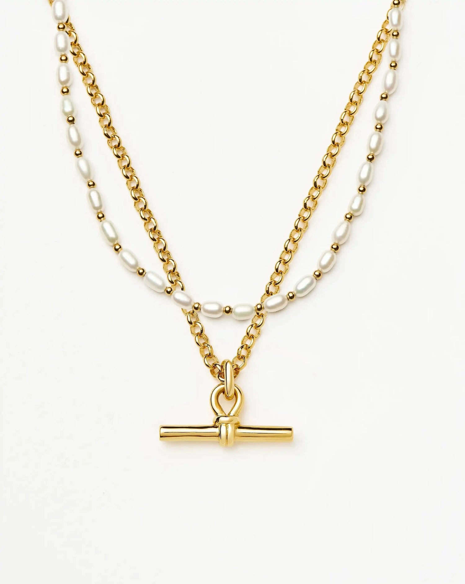 The Andy Pearl Necklace Set | 18k Gold Plated/Pearl Necklaces Missoma 