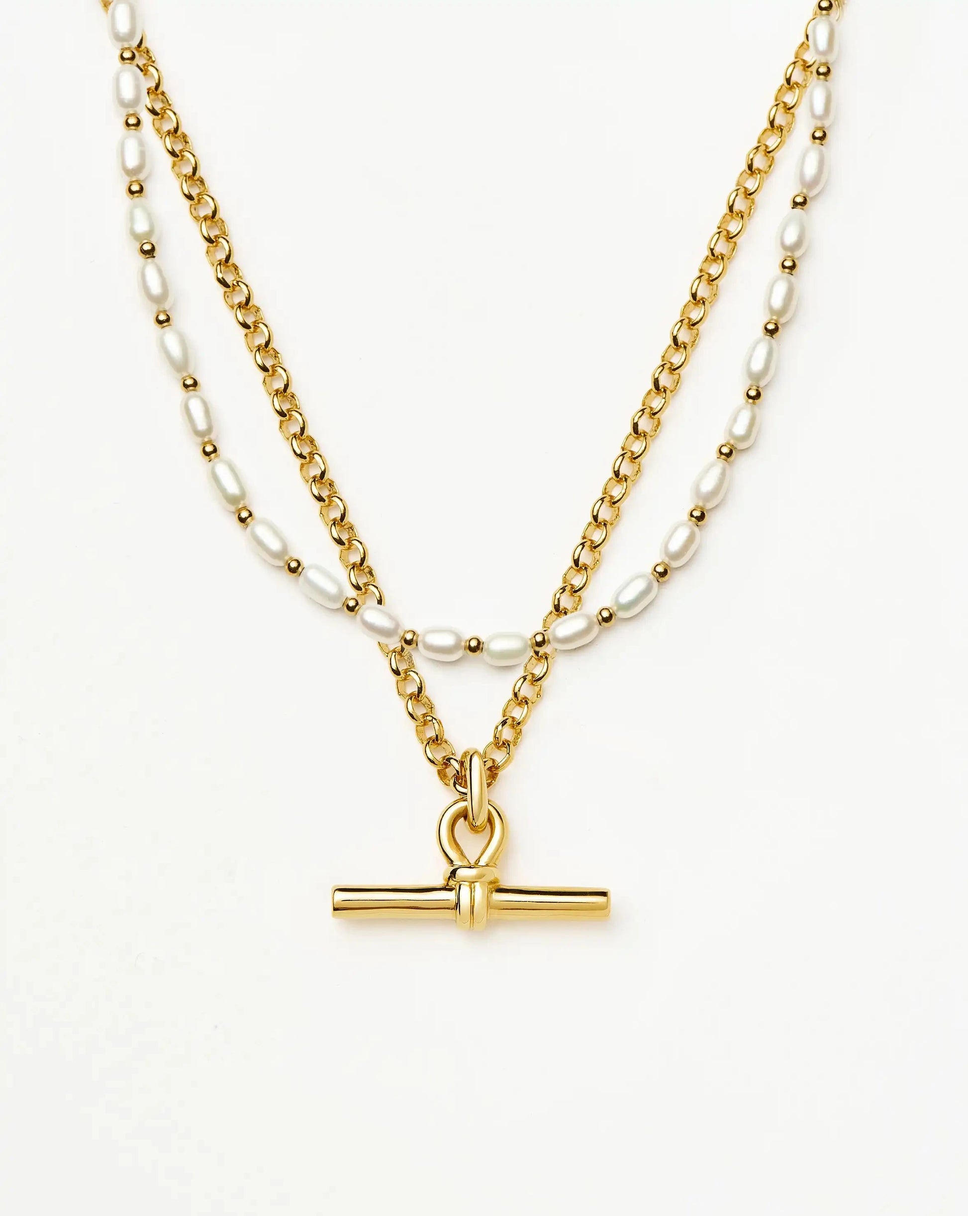The Andy Pearl Necklace Set | 18k Gold Plated/Pearl Necklaces Missoma 