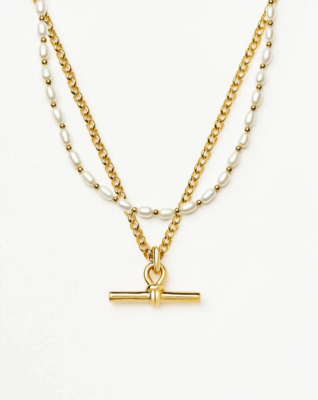 The Andy Pearl Necklace Set | 18k Gold Plated/Pearl