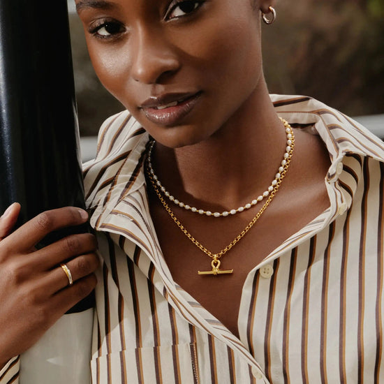 The Andy Pearl Necklace Set | 18k Gold Plated/Pearl Necklaces Missoma 