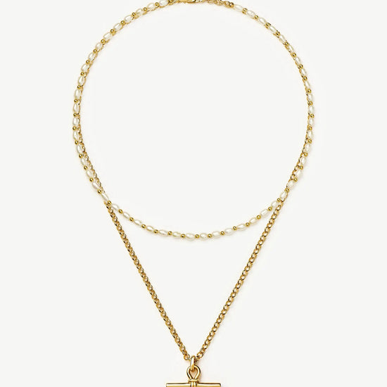 The Andy Pearl Necklace Set | 18k Gold Plated/Pearl Necklaces Missoma 
