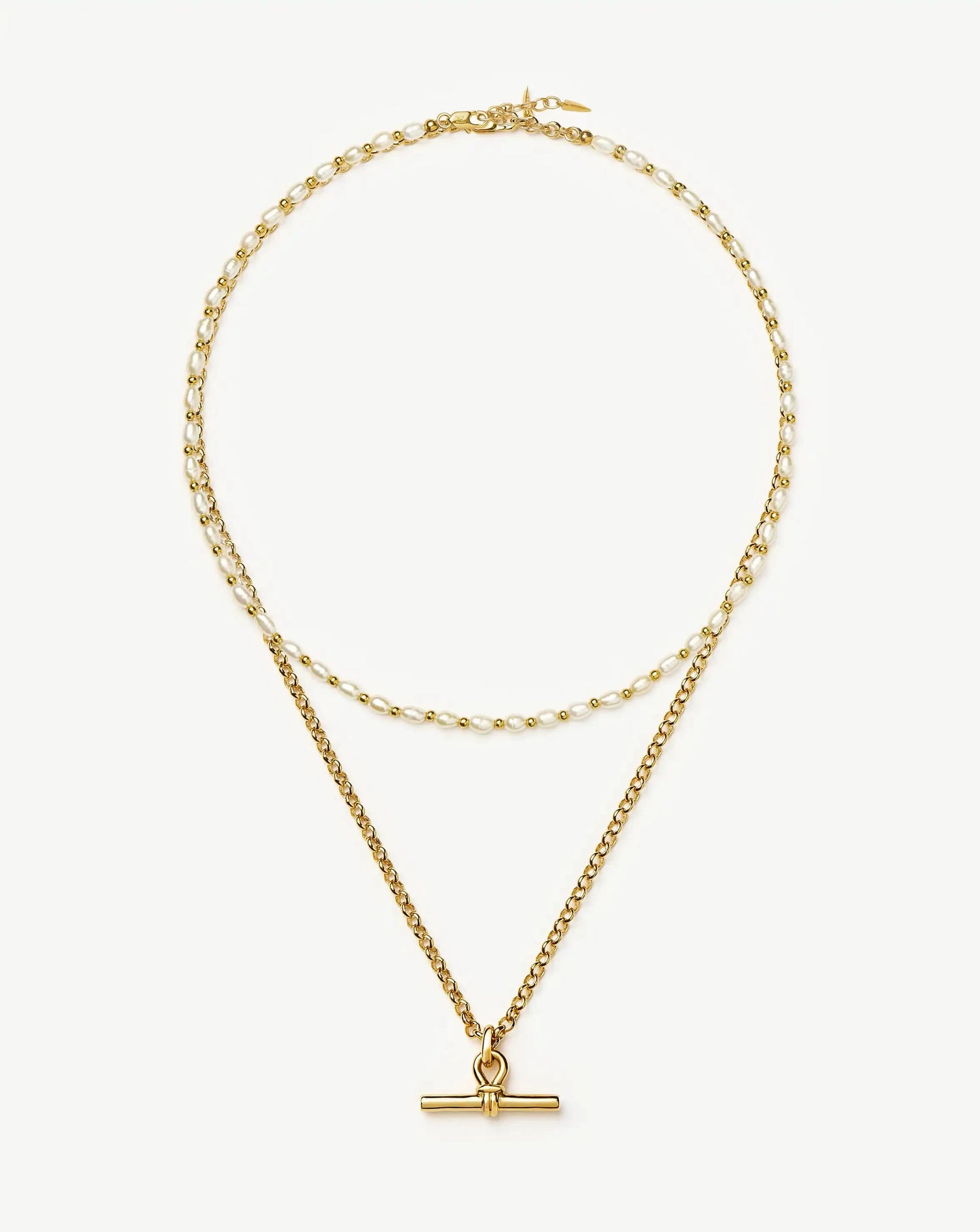 The Andy Pearl Necklace Set | 18k Gold Plated/Pearl Necklaces Missoma 