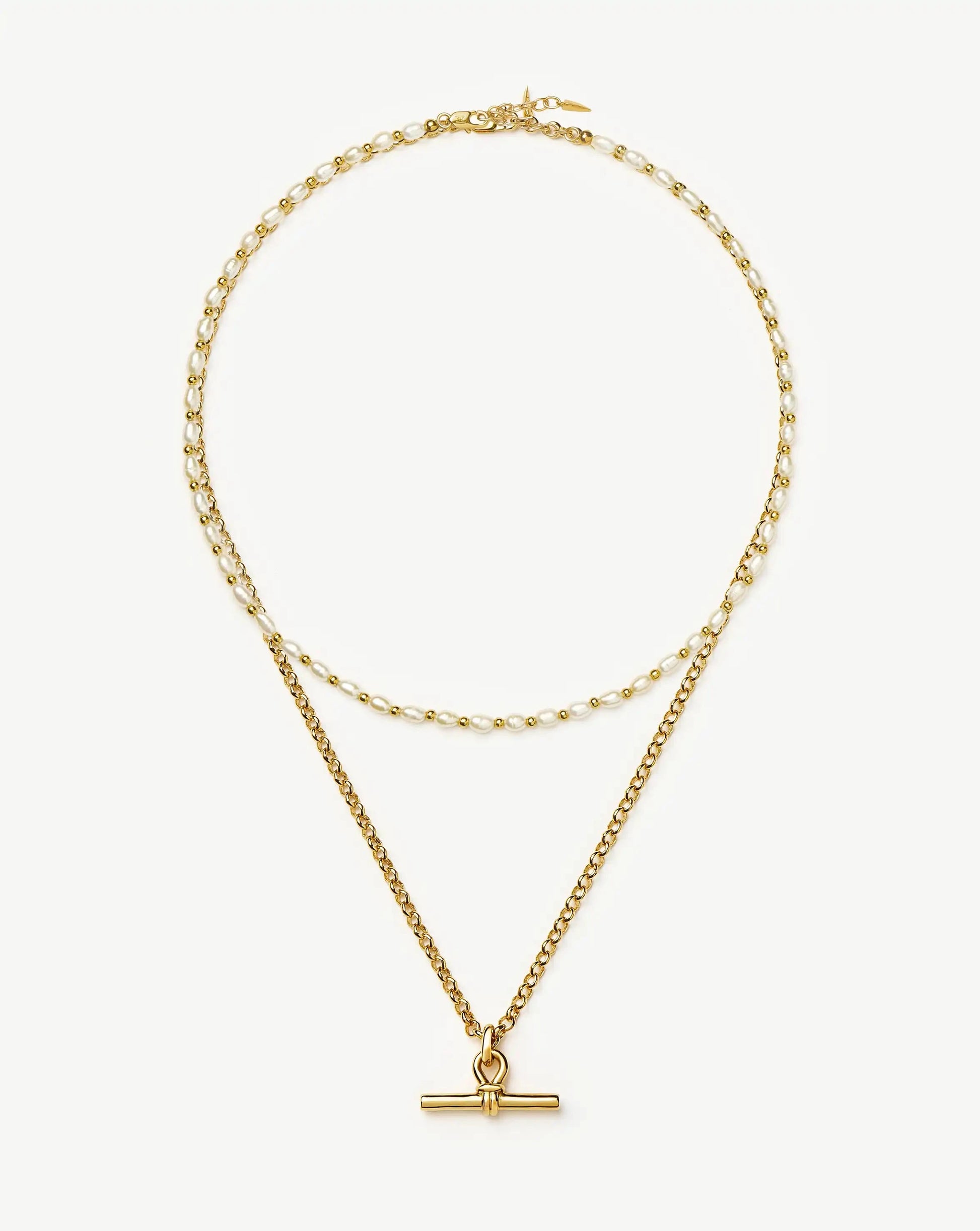 The Andy Pearl Necklace Set | 18k Gold Plated/Pearl Necklaces Missoma 