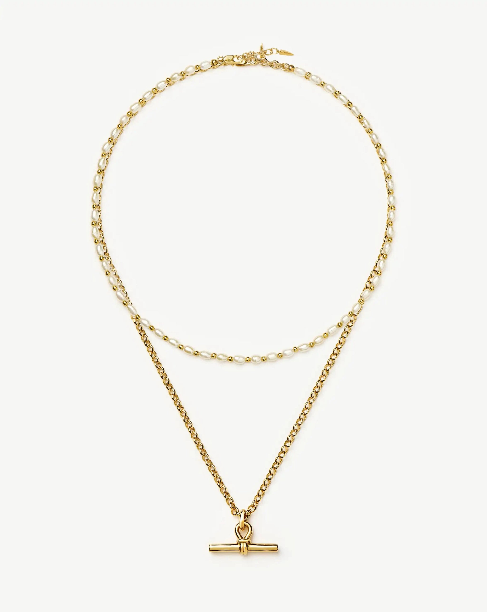 The Andy Pearl Necklace Set | 18k Gold Plated/Pearl Necklaces Missoma 