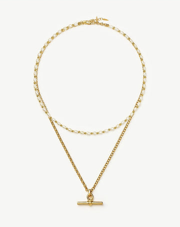 The Andy Pearl Necklace Set | 18k Gold Plated/Pearl Necklaces Missoma 