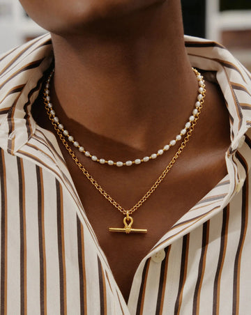 The Andy Pearl Necklace Set | 18k Gold Plated/Pearl Necklaces Missoma 