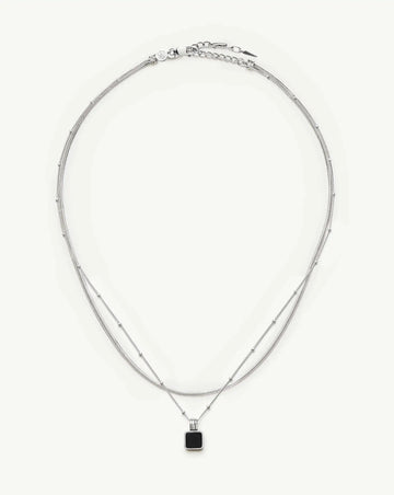The Black Onyx Necklace Set | Sterling Silver, Silver Plated Necklace Sets Missoma 