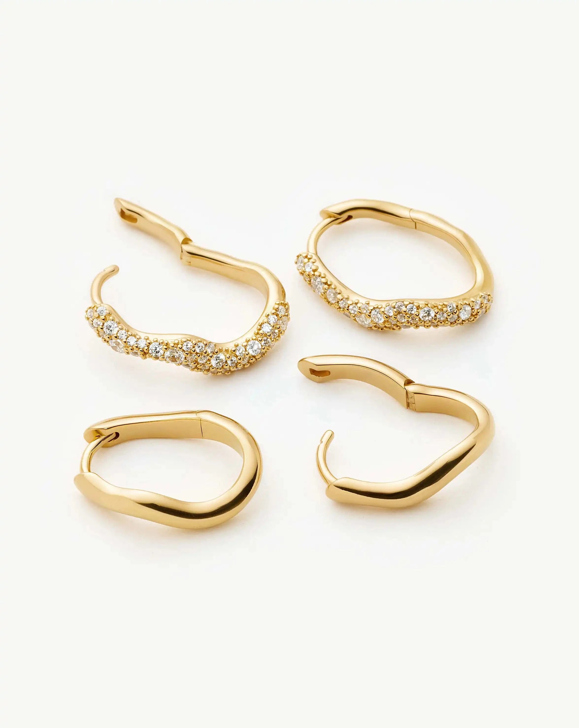 The Day-to-Night Hoop Set | 18k Gold Plated/Cubic Zirconia Earring Sets Missoma 