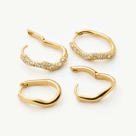 The Day-to-Night Hoop Set | 18k Gold Plated/Cubic Zirconia Earring Sets Missoma 
