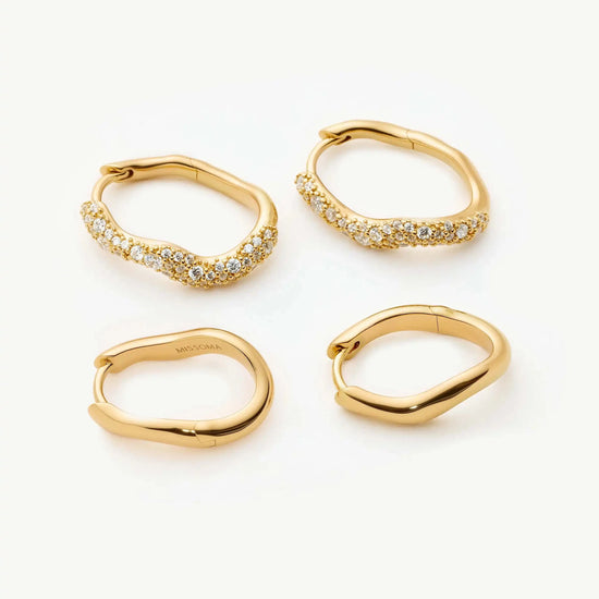 The Day-to-Night Hoop Set | 18k Gold Plated/Cubic Zirconia Earring Sets Missoma 