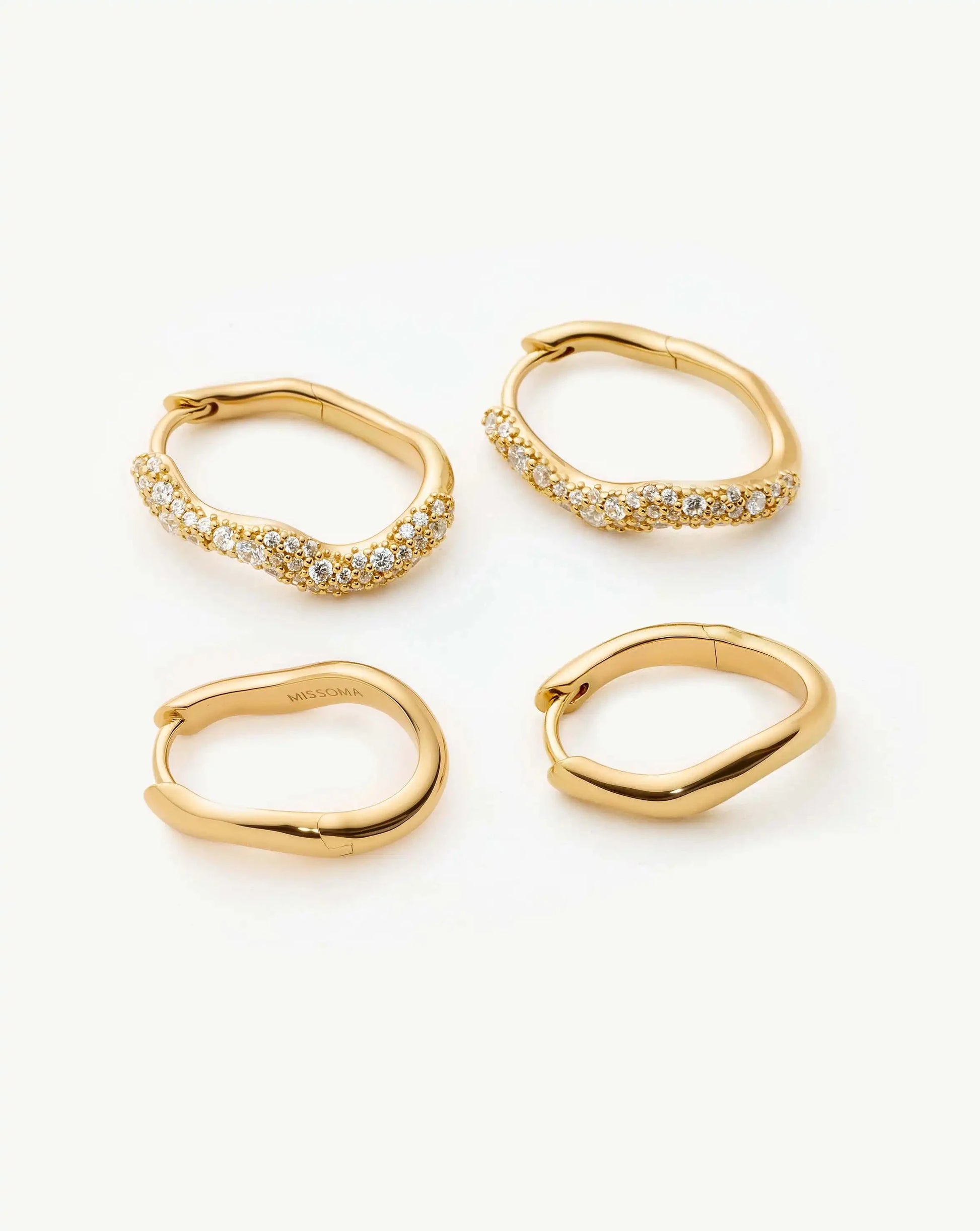 The Day-to-Night Hoop Set | 18k Gold Plated/Cubic Zirconia Earring Sets Missoma 